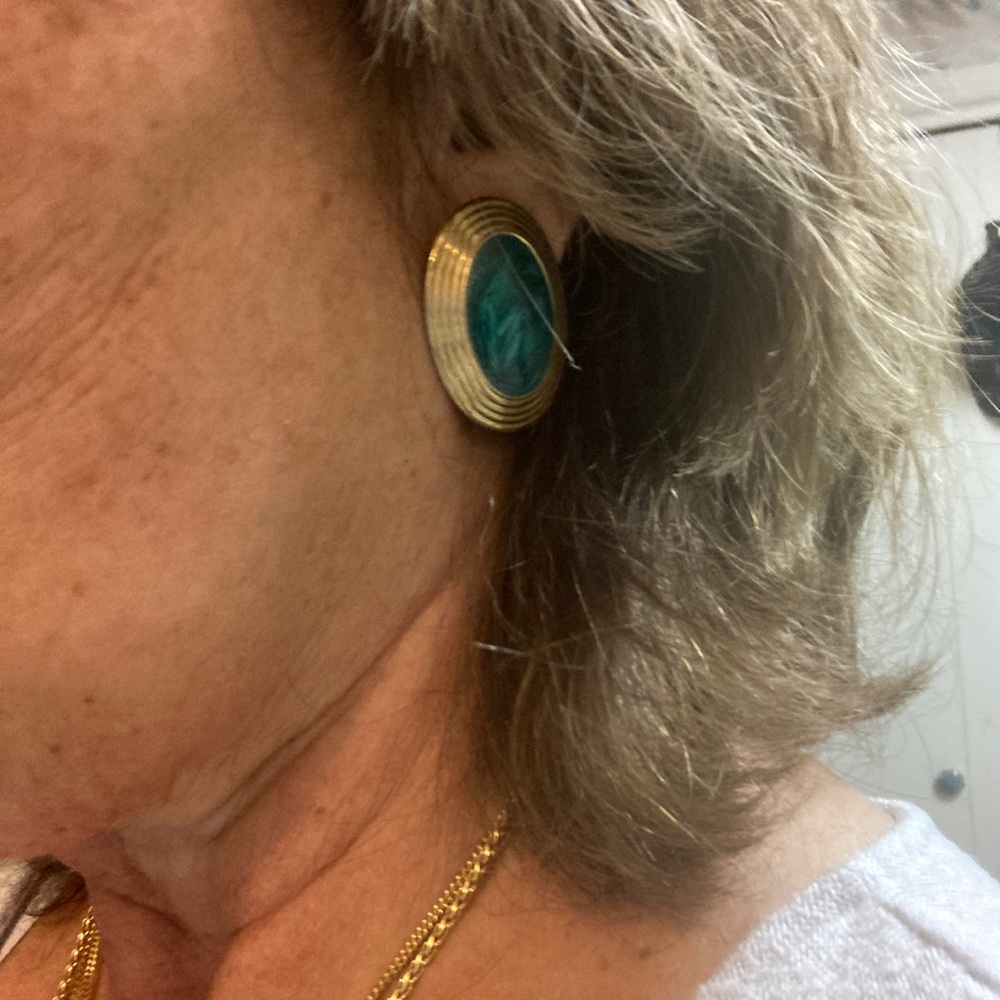 Large, Lightweight Green Costume Earrings, Easy to Wear! -$8